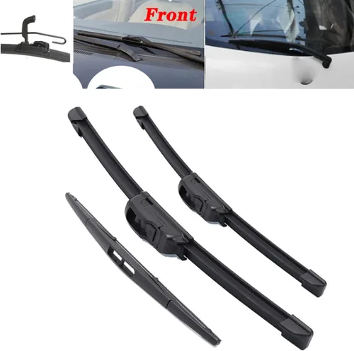 Miniatura 2 de Limpiaparabrisas delantero para Nissan Micra March K13 2010-2020, 21 pulgadas, 14 pulgadas, 12 pulgadas, limpiaparabrisas delantero y trasero