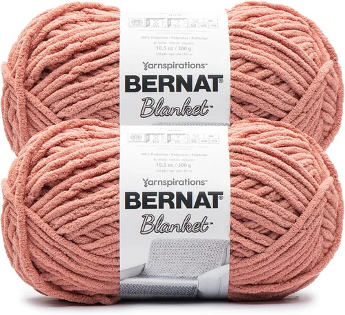 Miniatura 45 de Bernat - Estambre para mantas súper esponjoso acrílico, 2 paquetes de 300g/10.5 onzas, #6, chenilla gruesa de peso pesado para tejer y crochet
