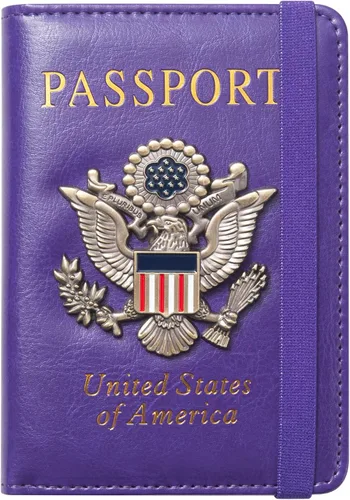 Miniatura 12 de Funda para pasaporte de alta calidad para viajes, con bloqueo RFID, delgada, duradera y apta para viajes, cartera para pasaporte mantiene tus
