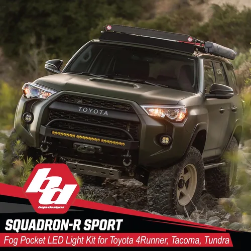Miniatura 2 de Baja Designs Squadron-R Sport - Kit de luces LED antiniebla para Toyota Tacoma 2012-24, Tundra 2014-24, 4Runner 2010-24, juego de 2 luces LED
