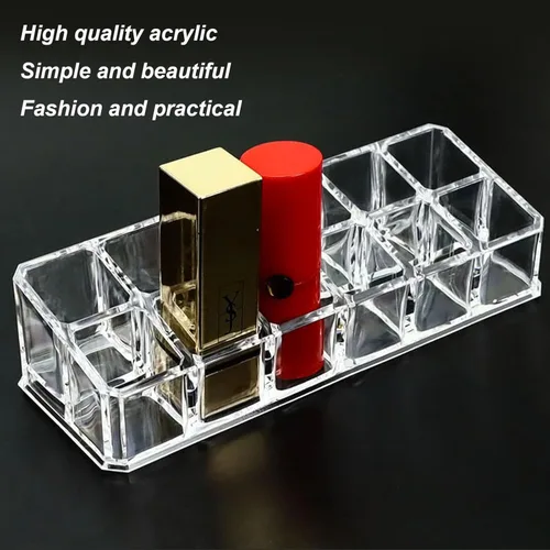 Miniatura 3 de Organizador de brillo de labios acrílico transparente, 12 ranuras, soporte de exhibición cosmética para esmalte de uñas, aceite esencial