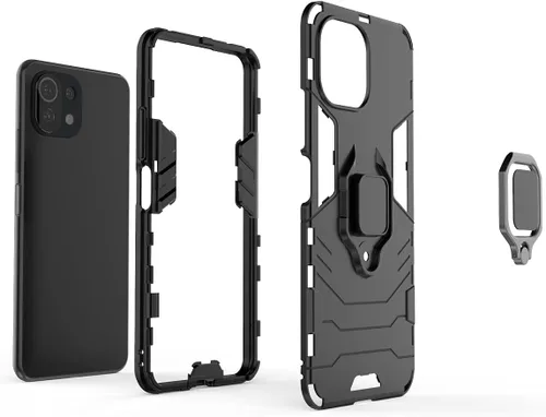 Miniatura 4 de Funda para Xiaomi Mi 11 Pro, Funda para Xiaomi Mi 11 Pro 5G Caso,Funda magnética para montaje en coche para Xiaomi Mi 11 Pro Case Negro