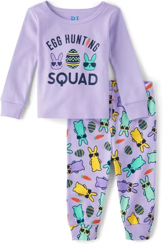 Miniatura 8 de The Children's Place - Pijamas de algodón a juego para la familia, temática de Pascua