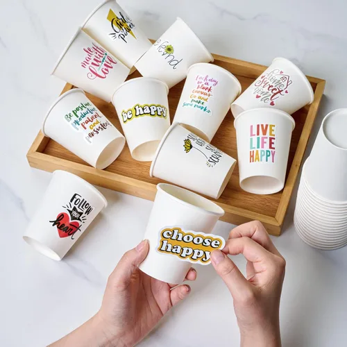 Miniatura 7 de TV TOPVALUE 360 unidades de tazas de papel de 8 onzas, tazas de papel desechables de café de 8 onzas, tazas de bebidas calientes para agua, jugo