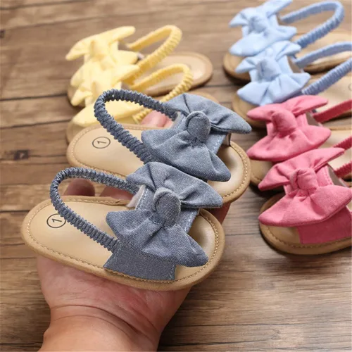 Miniatura 6 de COSANKIM Sandalias de verano para bebés y niñas con suela suave de flores, zapatos de vestir para cuna, recién nacidos, para recién nacidos