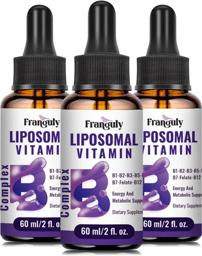 Miniatura 11 de Complejo de vitamina B liposomal líquido sublingual complejo B suplemento de vitaminas para mujeres y hombres mejora la absorción metilada B12, B1