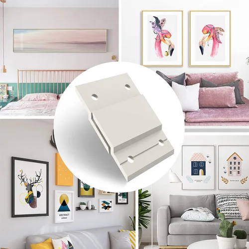 Miniatura 7 de 6 clips en Z de 2 pulgadas para colgar cuadros franceses antideslizantes, clips en Z para colgar fotos, colgador de fotos con tacos franceses