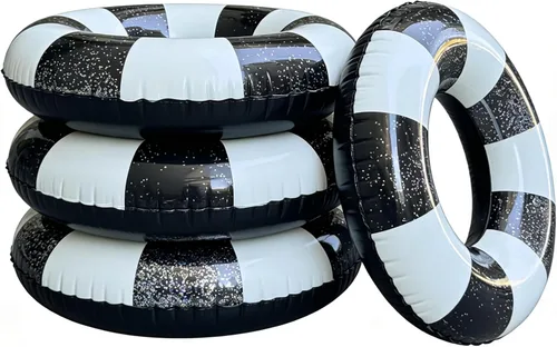 Miniatura 9 de 4 flotadores inflables para piscina, anillos de natación de 35 pulgadas, tubo interior grande, anillos de natación, tumbona de piscina, flotador