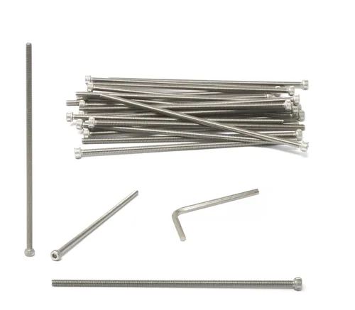 Miniatura 67 de iexcell 25 piezas M4 x 60/65/70/75/3.150 in paso de rosca 0.028 in acero inoxidable 304 cabeza hexagonal Tornillos Tornillos surtido Kit