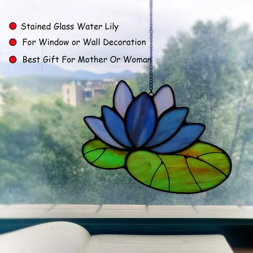 Miniatura 6 de Decoración de flores para colgar en la ventana de vitral, paneles de ventana para decoración de festividades, regalos de cumpleaños para mamá, mujer