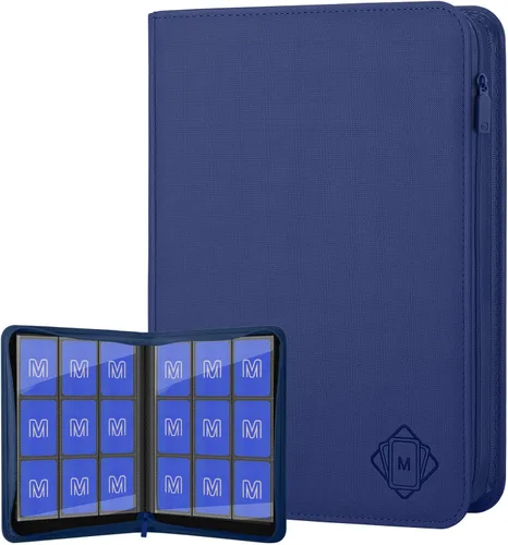 Miniatura 24 de Carpeta de Tarjetas Premium de 16 Bolsillos, Carpeta de Tarjetas de Intercambio Sostiene hasta 1000+ Tarjetas Álbum de Colección de Tarjetas 44 negro