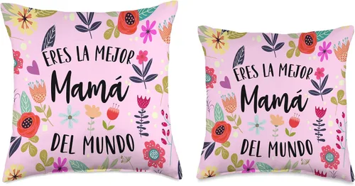 Miniatura 3 de La Mejor Mama del Mundo en español Gifts Mejor Mama del Mundo en español Dia de la Madre - Almohada (18 x 18 pulgadas), multicolor