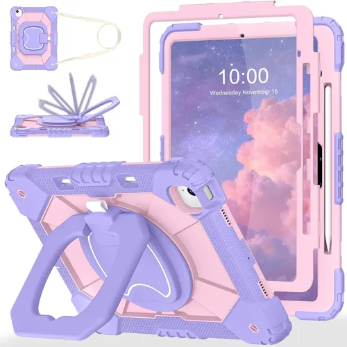 Miniatura 7 de WESOROL Funda para iPad Air de 13 pulgadas M4/M3/M2 2026/2025/2024 con soporte para lápiz, protector de pantalla, soporte giratorio de 360°, funda