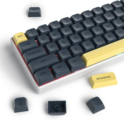 Miniatura 32 de GTSP 61 Teclas 60 Por Ciento, Teclas Ducky One 2 Mini para Teclado Mecánico Perfil OEM RGB PBT Set de Teclas con Extractor de Teclas para Cherry MX