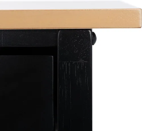 Miniatura 3 de SAFAVIEH Home Collection Daley - Carrito de cocina con 2 cajones y 3 estantes, color negro mate