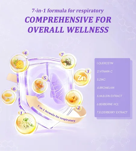 Miniatura 3 de Quercetina con bromelina Suplementos de quercetina liposomal con alta absorción para respiratorio e inmunidad* Quercitina 1000 mg con vitamina C