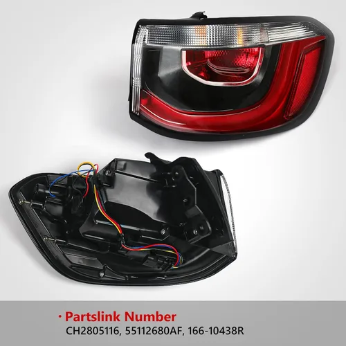 Miniatura 4 de Luz trasera exterior derecha Huray Compatible con Jeep Compass 2017-2021 Luz de cola RH Lámpara de cola Luz de freno Accesorio de montaje de RH
