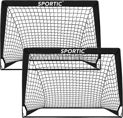 Paquete de 2 redes de fútbol de 4 x 3 pies, porterías de fútbol para practicar niños para interiores y exteriores. Red de fútbol portátil con bolsa