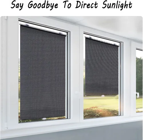 Miniatura 4 de Cortina retráctil con ventosa, parasol enrollable retráctil para ventana, protector solar telescópico con aislamiento UV para ventana de coche, casa