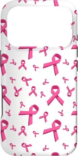 Miniatura 29 de iPhone 13 patrón de cinta rosa concientización del cáncer de mama mujeres caso de apoyo