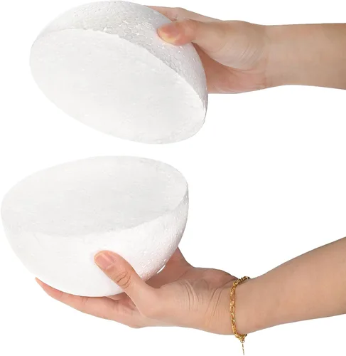 Miniatura 4 de Lyellfe Paquete de 6 bolas de espuma para manualidades, bolas redondas de espuma de poliestireno de 6 pulgadas para proyectos de arte de bricolaje