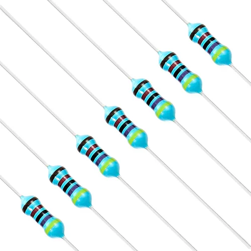 Miniatura 125 de Chanzon 100pcs 1/4W (0.25W) 62 Ohmios Resistencia fija de película metálica Ohmios 0.01 ±1% Tolerancia 62R MF Resistencias de orificio pasante