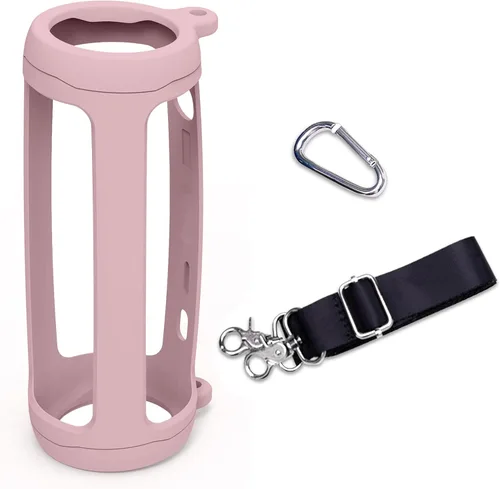 Miniatura 20 de LTGEM - Funda de silicona compatible con JBL FLIP 5 Altavoz Bluetooth portátil impermeable, carcasa rígida, bolsa de almacenamiento de transporte