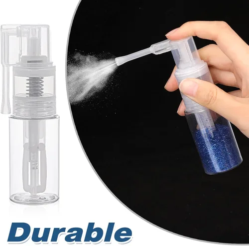 Miniatura 3 de KALIONE 2 unidades de pulverizador de purpurina transparente para manualidades con purpurina, botella vacía multiusos vacía de plástico pulverizador