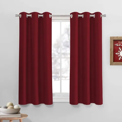 Miniatura 86 de PONY DANCE Paneles de cortina para ventana, ojales en la parte superior, con aislamiento térmico, cubiertas de cortina que bloquean la luz