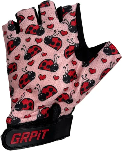 Miniatura 2 de Guantes infantiles para ciclismo, scootering y diversión en el patio de recreo Guantes de bicicleta acolchados de medio dedo para niños y niñas