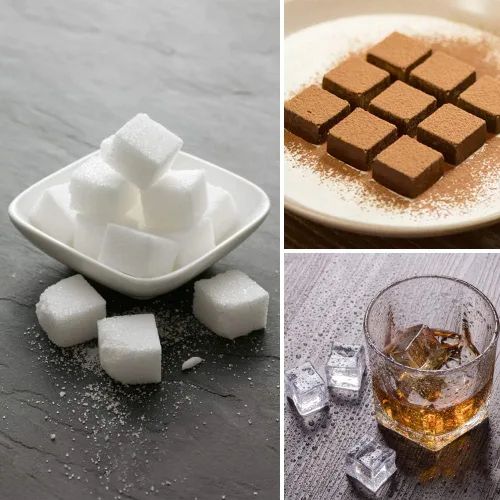 Miniatura 7 de SENHAI 2 paquetes de moldes cuadrados de silicona, 126 cavidades flexibles y antiadherentes para cubitos de hielo, moldes de gelatina de chocolate