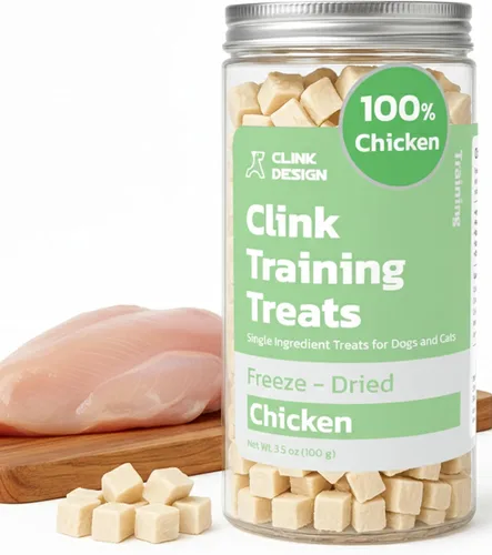 Clink Design Golosinas liofilizadas para perros y gatos, golosinas para perros de un solo ingrediente, golosinas de entrenamiento 100% para perros
