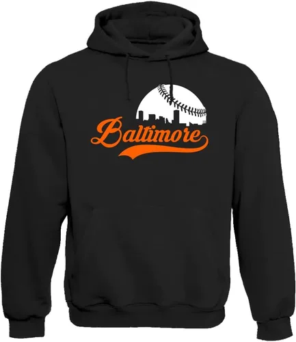 Miniatura 27 de Xtreme Apparrel Cityscape Skyline - Sudadera con capucha para hombre para fanáticos del béisbol