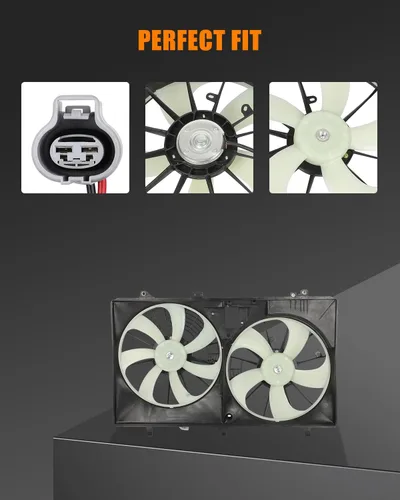 Miniatura 5 de Ventilador de refrigeración eléctrico automotriz 2011-2016 para Sienna 3.5L 2010-2015 para RX350 3.5L AZHZ 621-530 Conductor lado del pasajero/LH RH