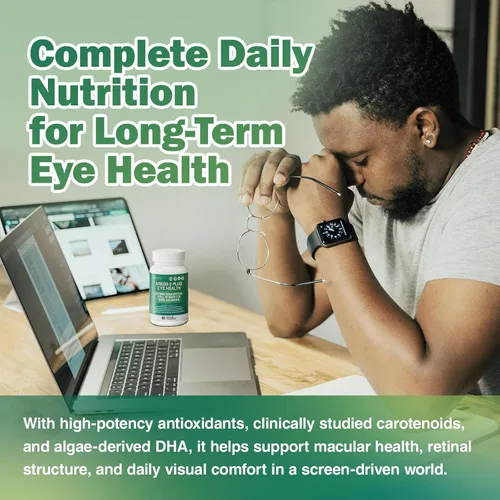 Miniatura 7 de AREDS 2 Plus Suplemento de vitamina para los ojos, suplementos de luteína y zeaxantina con DHA para personas mayores macular, apoya la claridad