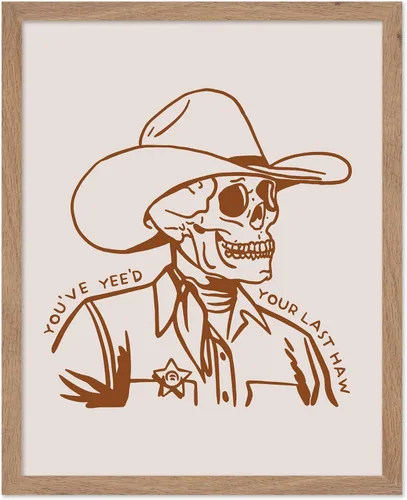 Poster Master Póster de You've Yeed Your Last Haw - Impresión retro de vaquero marrón - Arte occidental - Arte moderno - Arte del salvaje oeste -