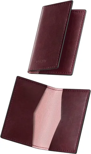 Miniatura 20 de VULKIT - Porta tarjetas de visita de cuero, organizador delgado de 2 lados para tarjetas de nombre de negocios para hombres o mujeres, Rosa