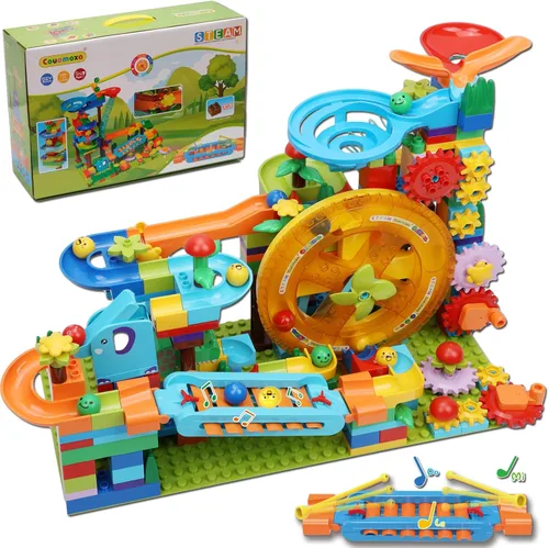 Bloques de construcción Marble Run para niños: 3, 4, 5, 6, 8 años, educación Montessori, juguete STEM preescolar - Edad 4-8 niños rompecabezas