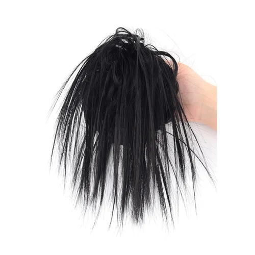 Miniatura 2 de Extensiones de cabello con clip de garra, recogido y despeinado, moño desordenado, sintético, ondulado, rizado, extensiones de cabello para cola