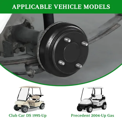 Miniatura 4 de 10L0L Cubo de tambor de freno de carrito de golf para Club Car DS 1995 en adelante y precedente 2004 modelos eléctricos y de gas, kit de tambor