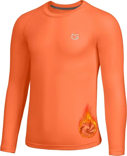 Miniatura 5 de G Gradual Camiseta Térmica de Compresión para Niños Jóvenes de Manga Larga con Forro Polar Camiseta Interior para Niños Fútbol Americano Béisbol