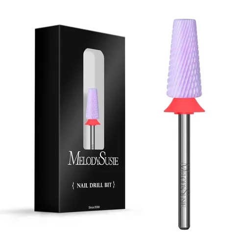 Miniatura 10 de MelodySusie Brocas de uñas 5 en 1, brocas de cerámica de corte cruzado de 3/32 pulgadas, adecuadas para manicura, pedicura, cutícula, esmalte en Rosa