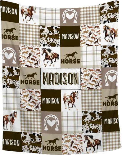 Miniatura 16 de Manta de bebé personalizada con estampado de vaca, nombre personalizado, manta de cumpleaños para recién nacido, manta de recepción para niño