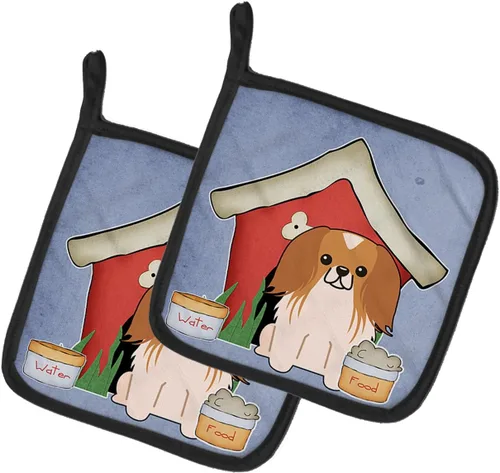 Miniatura 81 de Caroline's Treasures BB2894PTHD Dog House Collection Chow Chow Chow - Par de soportes para ollas, 7.5HX7.5W, multicolor 4-Azul