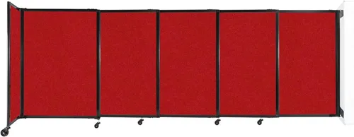 Miniatura 185 de Divisor de habitación de pared recta deslizante montado en la pared Anchos ajustables Ruedas de bloqueo Separador de habitación Paneles