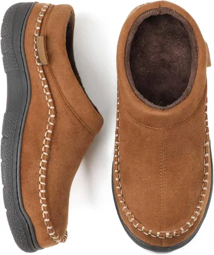 Miniatura 9 de Zigzagger - Pantuflas tipo mocasín para hombre, para interiores y exteriores, pantuflas cálidas, cómodas, mullidas y anchas