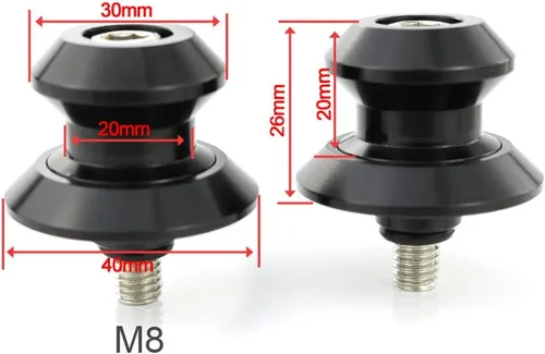 Miniatura 3 de Xitomer 1 par de bobinas/deslizadores/carretes de brazo oscilante para motocicleta M8 X1.25, apto para Z650/Z900/Z800/Z400, ZX6R 13-22/ZX10R Verde