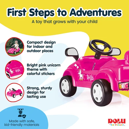 Miniatura 5 de DOLU Vehículo mágico de juguete para niños con bocina incorporada, diversión de conducción en interiores y exteriores para niños pequeños a partir