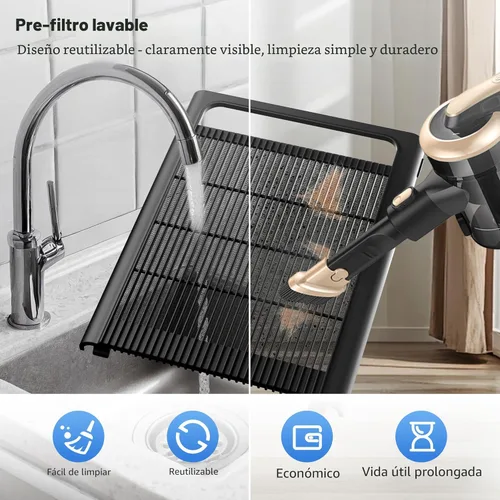 Miniatura 6 de KNKA Purificador de aire para el hogar dormitorio habitación grande de hasta 1,695 pies cuadrados en 1 hora, filtro de aire HEPA con prefiltro Negro