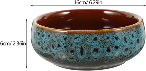 Miniatura 3 de DOITOOL Maceta de cerámica de loto, maceta hidropónica de lirio de agua de 6.29 pulgadas, recipiente esmaltado para interior y exterior, jardín